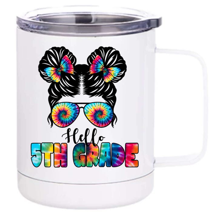 Hello 5th Grade Colorful Front & Back 12oz Stainless Steel Tumbler Cup