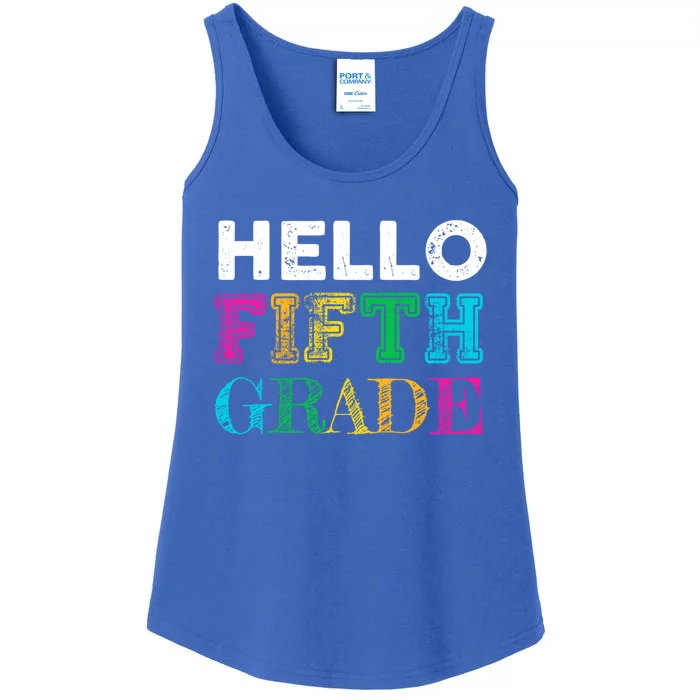 Hello 5Th Grade Teacher Back To School Gift Fifth Gift Cute Gift Ladies Essential Tank