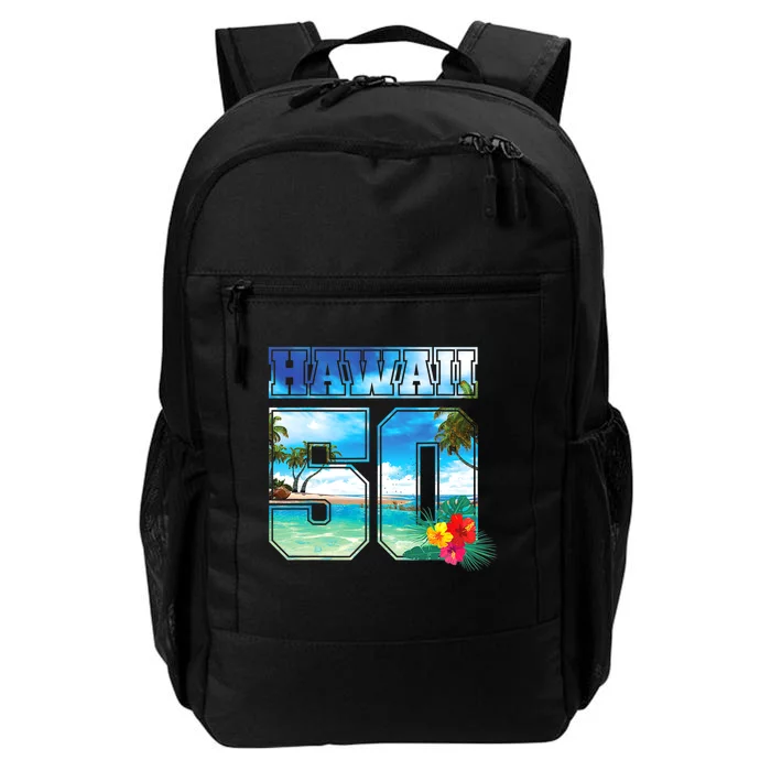 Hawaii 50th State Hawaii Hibiscus 50 Daily Commute Backpack