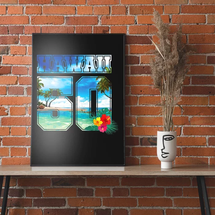 Hawaii 50th State Hawaii Hibiscus 50 Poster