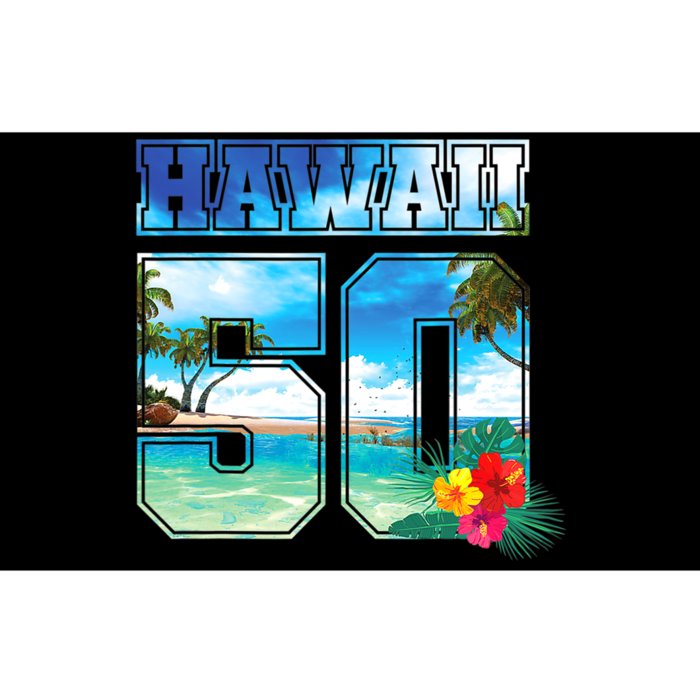 Hawaii 50th State Hawaii Hibiscus 50 Bumper Sticker