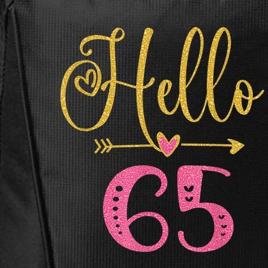 Hello 65 Years Old Wo's 65th Birthday City Backpack