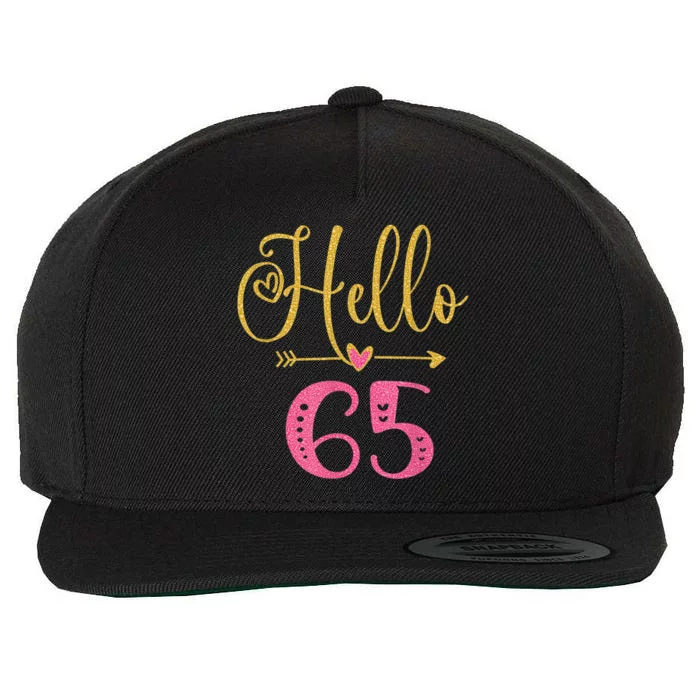 Hello 65 Years Old Wo's 65th Birthday Wool Snapback Cap