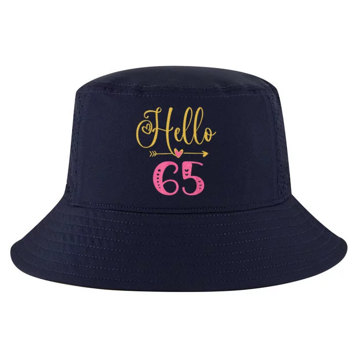 Hello 65 Years Old Wo's 65th Birthday Cool Comfort Performance Bucket Hat