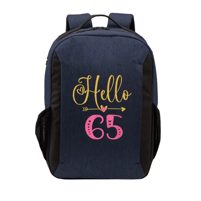 Hello 65 Years Old Wo's 65th Birthday Vector Backpack