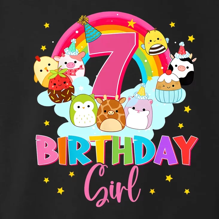 Happy 7th Birthday Squish Squad Mallow Cute Toddler Hoodie