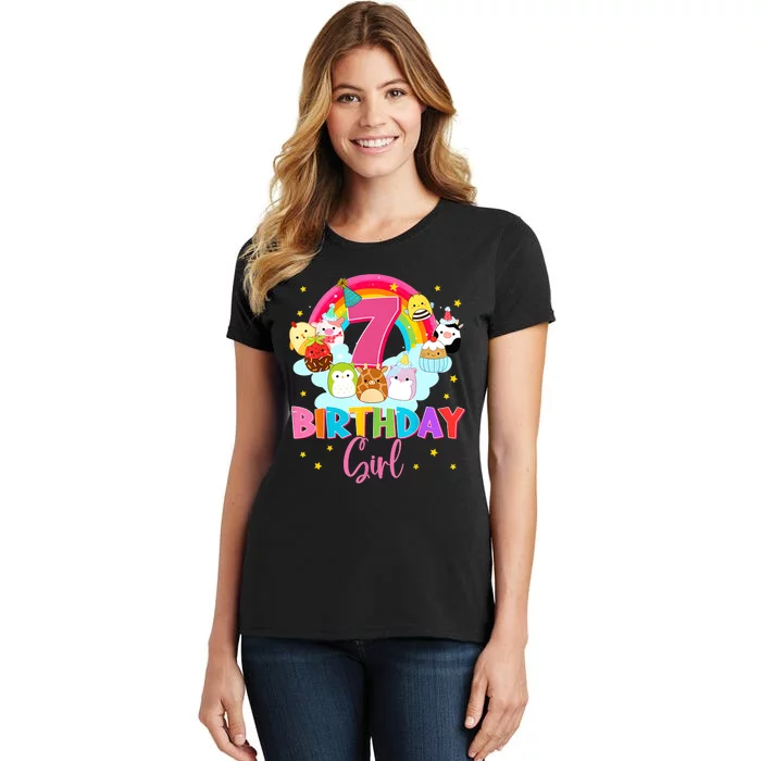 Happy 7th Birthday Squish Squad Mallow Cute Women's T-Shirt