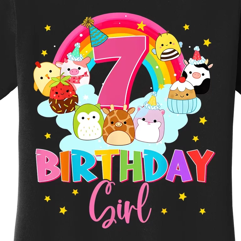 Happy 7th Birthday Squish Squad Mallow Cute Women's T-Shirt