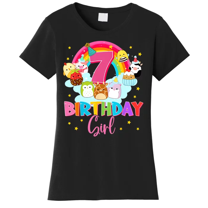 Happy 7th Birthday Squish Squad Mallow Cute Women's T-Shirt