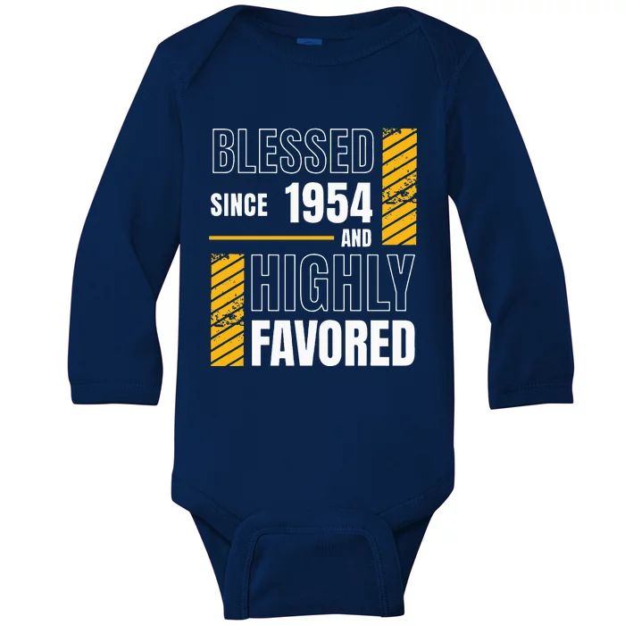 Happy 70th Birthday Blessed Football Fan Baby Long Sleeve Bodysuit