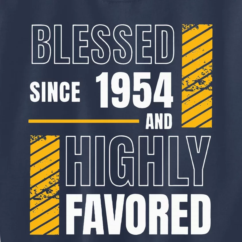 Happy 70th Birthday Blessed Football Fan Kids Sweatshirt