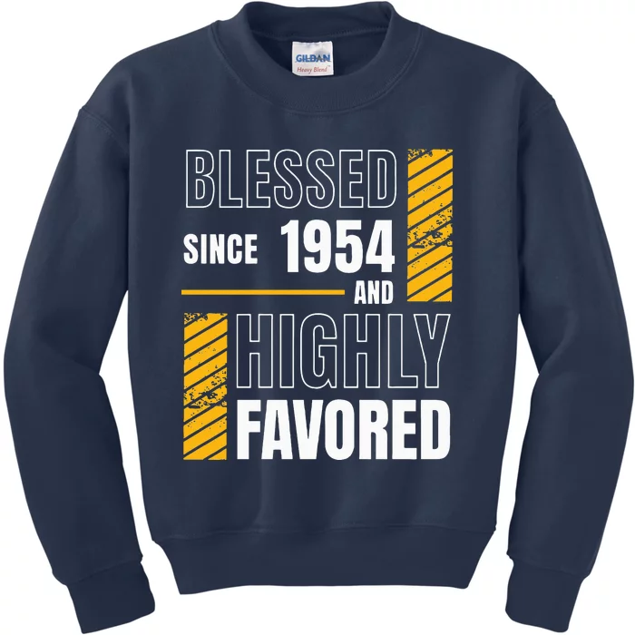 Happy 70th Birthday Blessed Football Fan Kids Sweatshirt