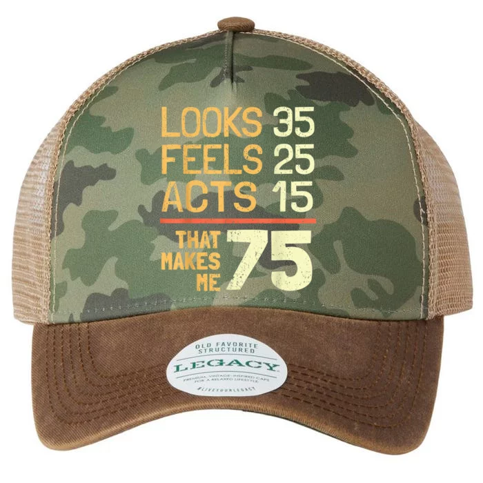 Hilarious 75th Birthday Present Idea I 75 Years Legacy Tie Dye Trucker Hat