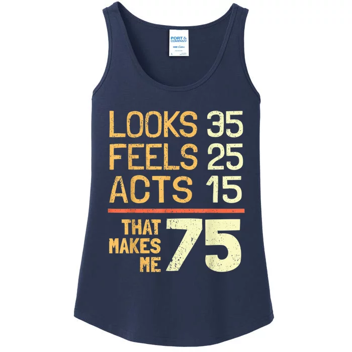 Hilarious 75th Birthday Present Idea I 75 Years Ladies Essential Tank