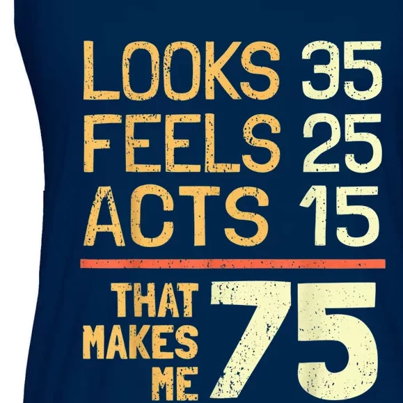 Hilarious 75th Birthday Present Idea I 75 Years Ladies Essential Flowy Tank