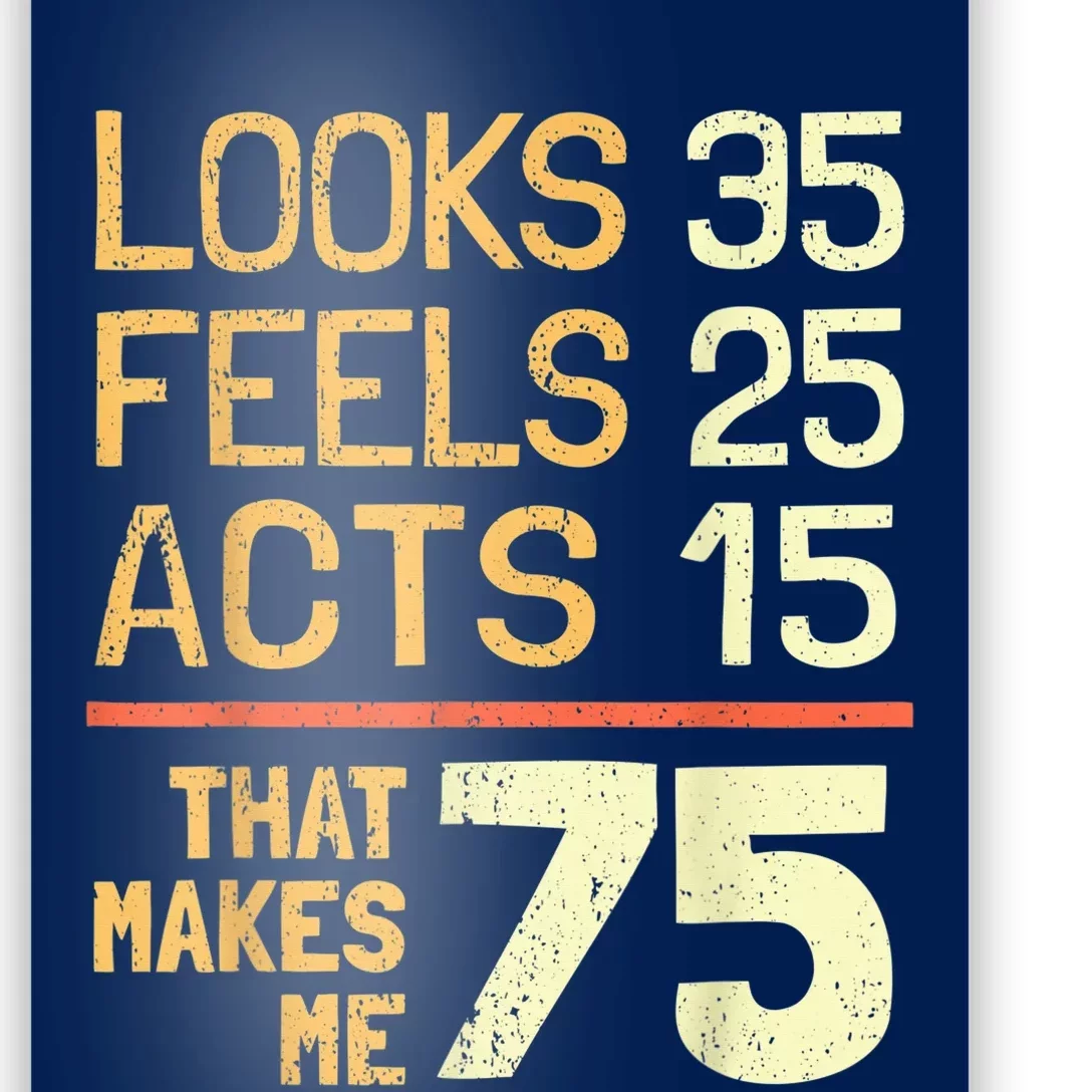 Hilarious 75th Birthday Present Idea I 75 Years Poster