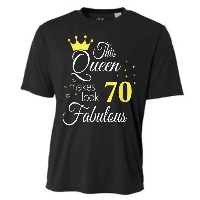 Happy 70th Birthday 70 Years old - best Ager good Age Queen Cooling Performance Crew T-Shirt