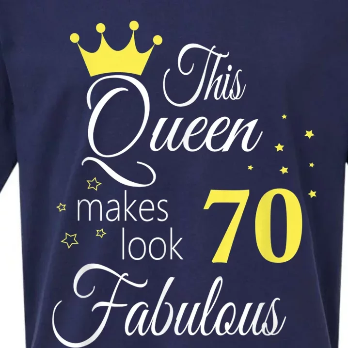 Happy 70th Birthday 70 Years old - best Ager good Age Queen Sueded Cloud Jersey T-Shirt