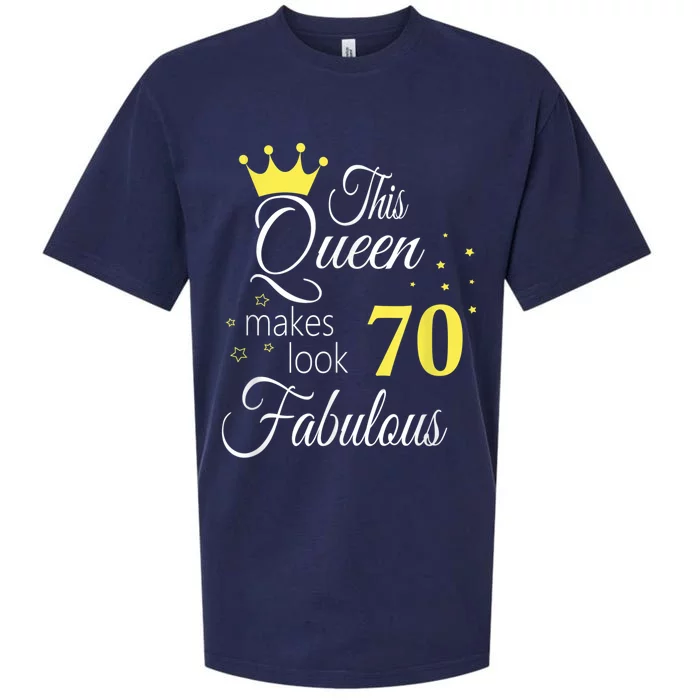 Happy 70th Birthday 70 Years old - best Ager good Age Queen Sueded Cloud Jersey T-Shirt