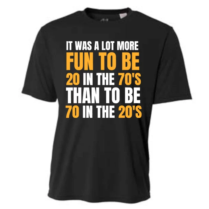 Happy 70th Birthday Funny Retirement 70S Living In The 20S Cooling Performance Crew T-Shirt