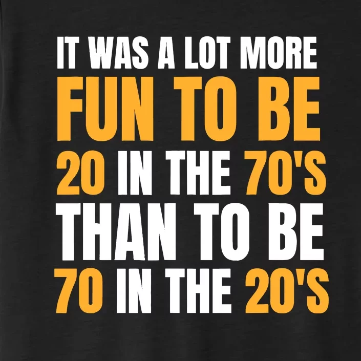 Happy 70th Birthday Funny Retirement 70S Living In The 20S ChromaSoft Performance T-Shirt