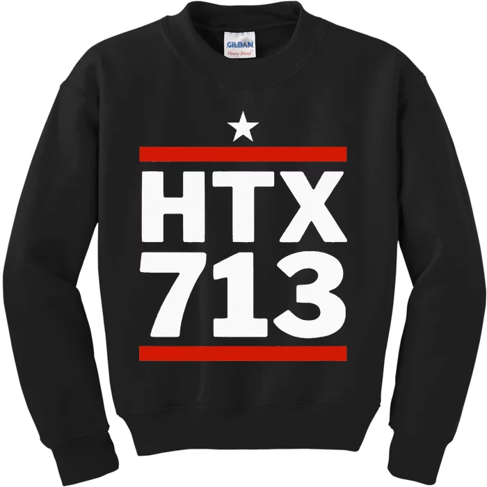 Htx 713 Houston Texas Htown Kids Sweatshirt