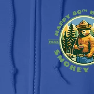 Happy 80th Birthday Bear 19442024 Full Zip Hoodie