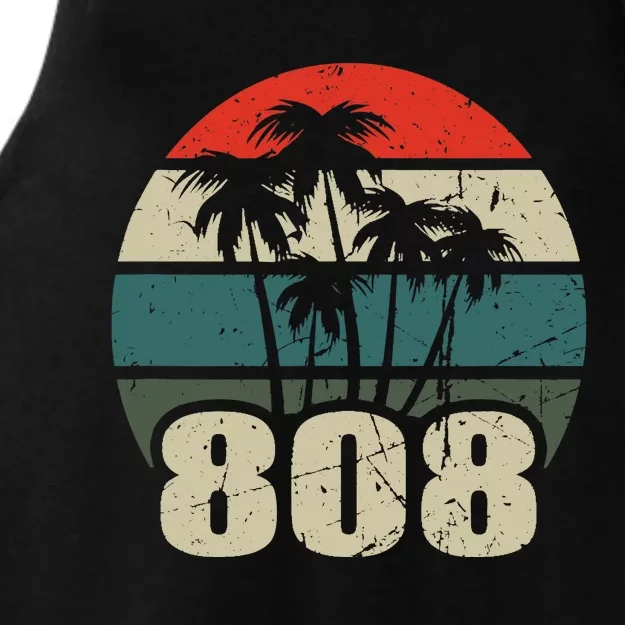 Hawaii 808 Oahu Waikiki Maui Kona Kauai Hawaiian Area Code Ladies Tri-Blend Wicking Tank