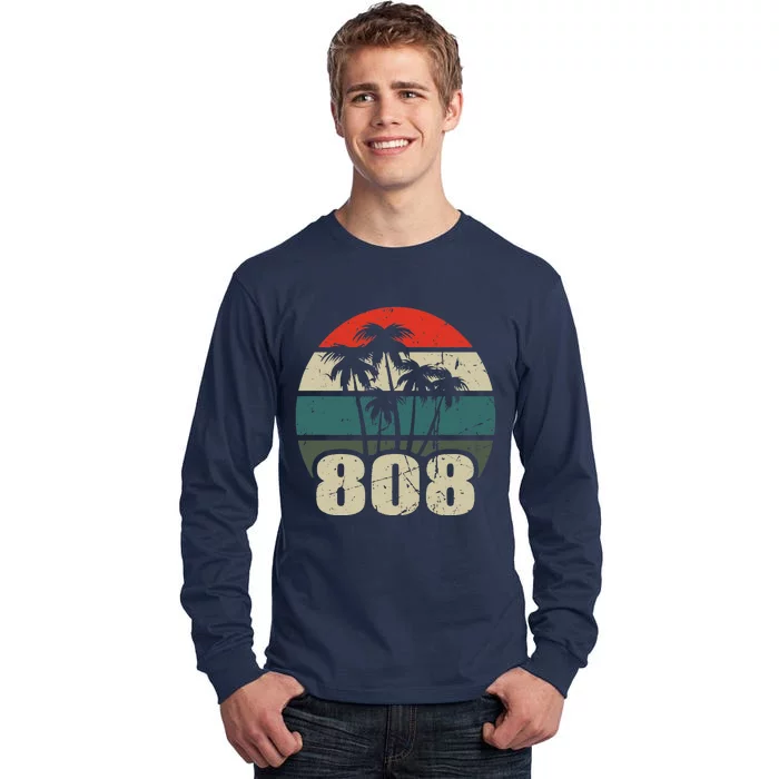 Hawaii 808 Oahu Waikiki Maui Kona Kauai Hawaiian Area Code Tall Long Sleeve T-Shirt