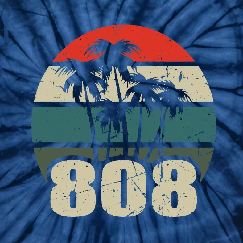 Hawaii 808 Oahu Waikiki Maui Kona Kauai Hawaiian Area Code Tie-Dye T-Shirt