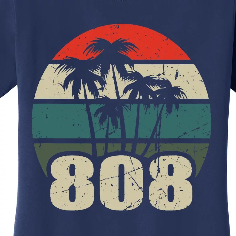 Hawaii 808 Oahu Waikiki Maui Kona Kauai Hawaiian Area Code Women's T-Shirt