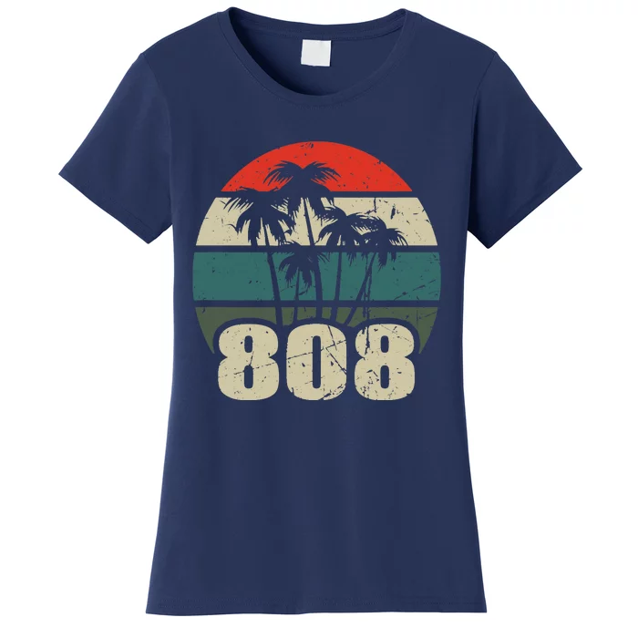 Hawaii 808 Oahu Waikiki Maui Kona Kauai Hawaiian Area Code Women's T-Shirt