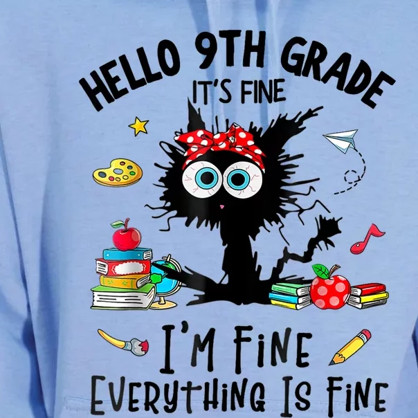 Hello 9th Grade TS.hirt Funny Ninth 9Grade Back To School Unisex Surf Hoodie