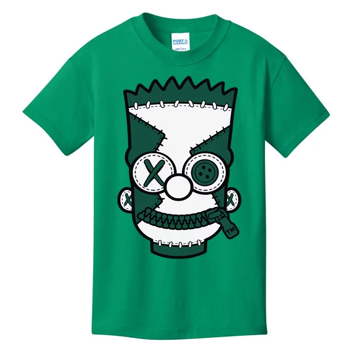 Hiphop 90s Streetwear Matching Oxidized Green 4s Kids T-Shirt