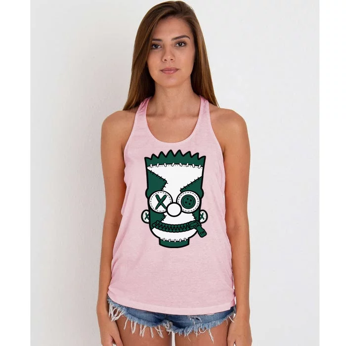 Hiphop 90s Streetwear Matching Oxidized Green 4s Women's Knotted Racerback Tank