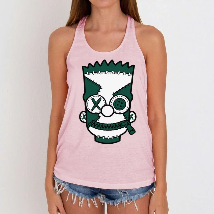 Hiphop 90s Streetwear Matching Oxidized Green 4s Women's Knotted Racerback Tank