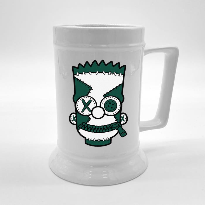 Hiphop 90s Streetwear Matching Oxidized Green 4s Front & Back Beer Stein