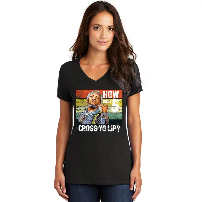 How About 5 Cross Yo Lips Son In Sanford City Women's V-Neck T-Shirt