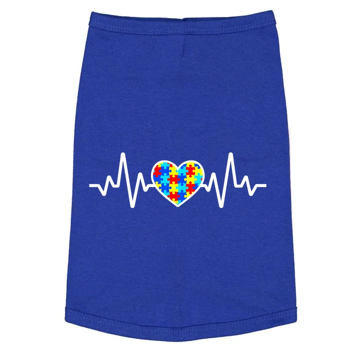 Heartbeat Autism Awareness Heart Doggie Tank