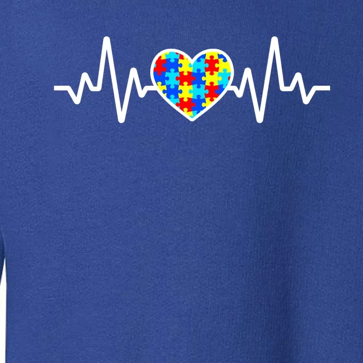 Heartbeat Autism Awareness Heart Toddler Sweatshirt