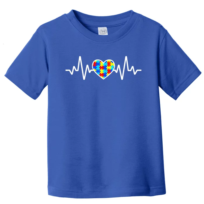 Heartbeat Autism Awareness Heart Toddler T-Shirt