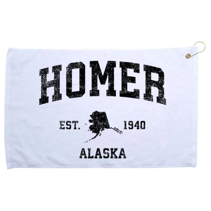 Homer Alaska Ak Vintage Established Sports Design Grommeted Golf Towel