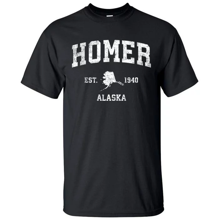 Homer Alaska Ak Vintage Sports Tall T-Shirt