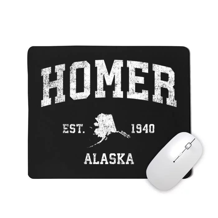 Homer Alaska Ak Vintage Sports Mousepad