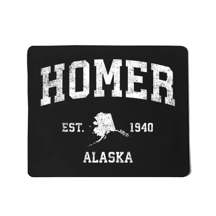 Homer Alaska Ak Vintage Sports Mousepad