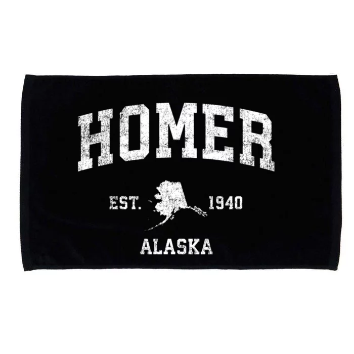 Homer Alaska Ak Vintage Sports Microfiber Hand Towel