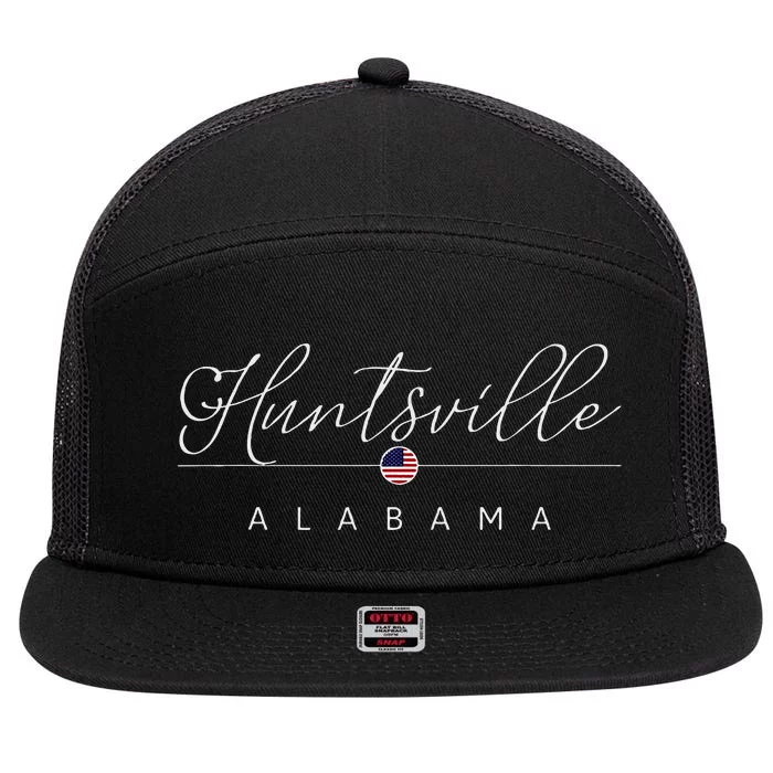 Huntsville Alabama Al On Huntsville 7 Panel Mesh Trucker Snapback Hat