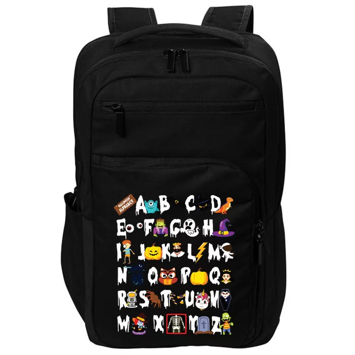 Halloween Alphabet Abcs Learning Kindergarten Teacher Impact Tech Backpack