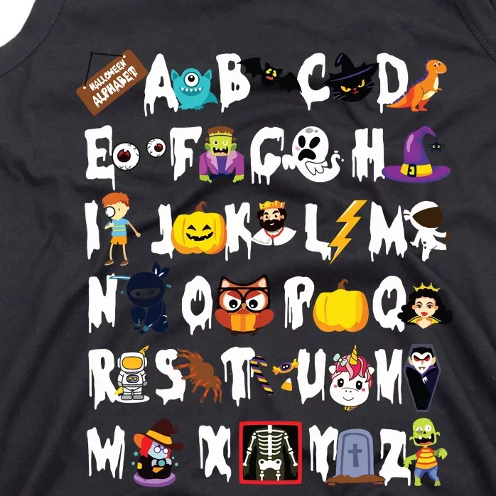 Halloween Alphabet Abcs Learning Kindergarten Teacher Tank Top