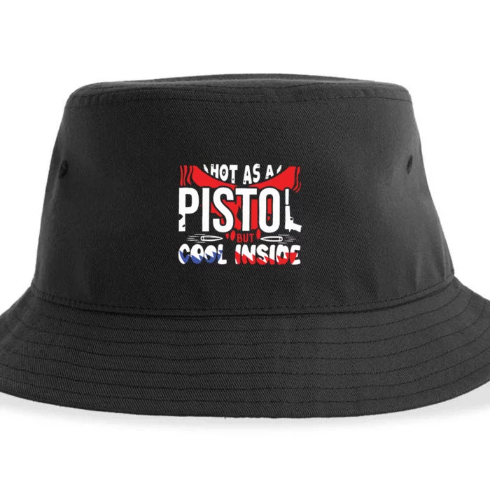 Hot As A Pistol But Cool Inside Sustainable Bucket Hat